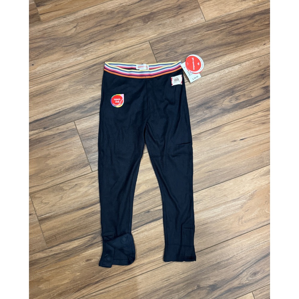 Magnetic Me Kids Navy Ribbed Leggings Magnetic Ankle Size 7 Years NWT